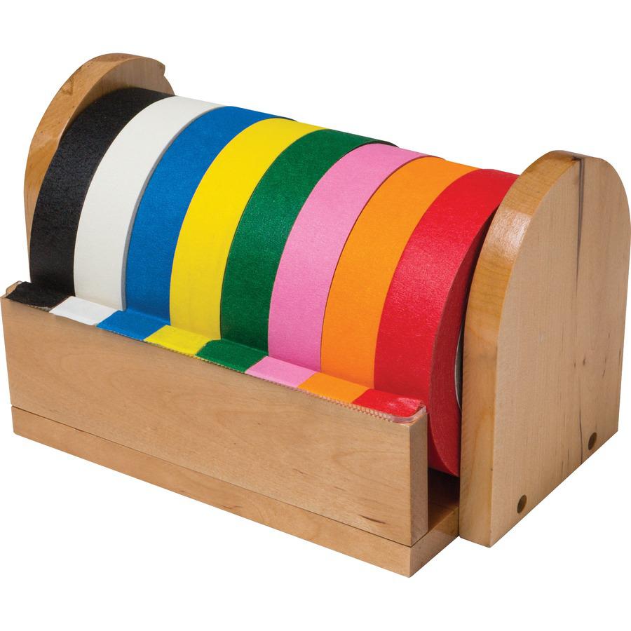 Creativity Street Wood Masking Tape Holder - Holds Total 8 Tape(s) - Wood - Brown - 1 Each. Picture 6