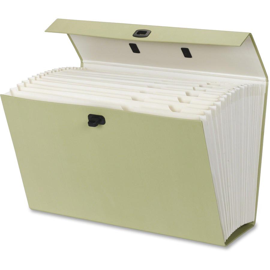 Smead Legal Recycled Expanding File - 8 1/2" x 14" - 1400 Sheet Capacity - 19 Pocket(s) - Blue, Green - 15% Paper Recycled - 1 Each. Picture 6