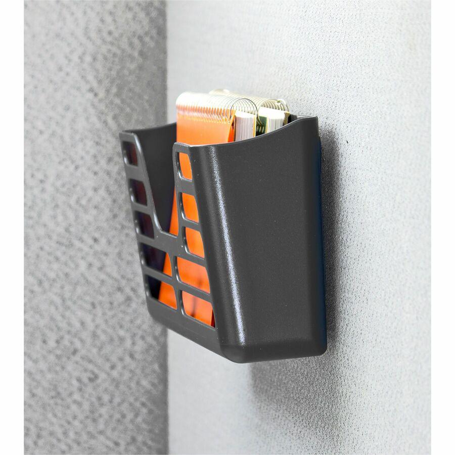 Lorell Cubicle Pocket File - 30% Recycled - Black - Plastic - 1 Each. Picture 6