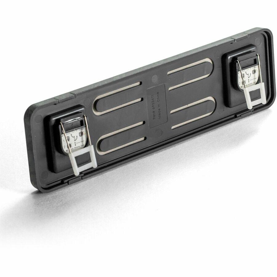 Lorell Recycled Cubicle Nameplate - 1 Each - 0.9" Width x 2.7" Height - Wall - Plastic - Black. Picture 4