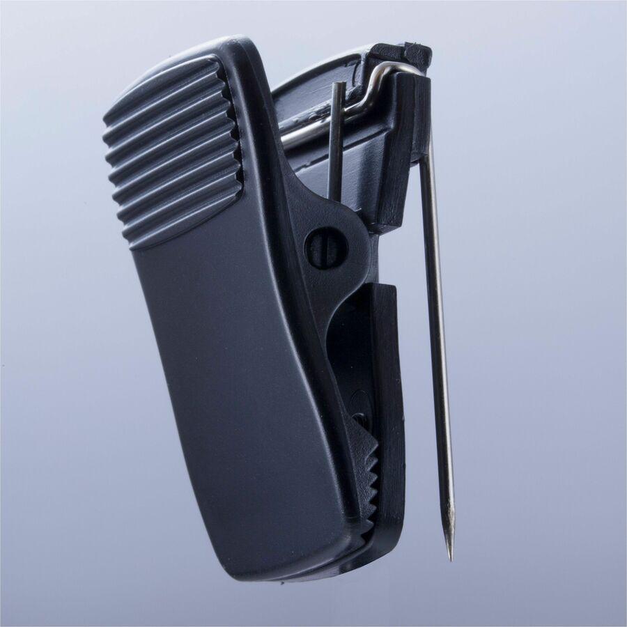 Lorell Cubicle Clips - 24 / Box - Black - Plastic. Picture 6