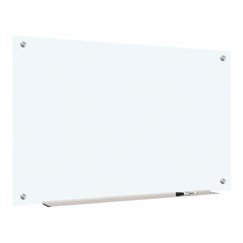 Lorell Dry-Erase Glass Board - 48" (4 ft) Width x 36" (3 ft) Height - Frost Glass Surface - Rectangle - Stain Resistant, Ghost Resistant - Assembly Required - 1 Each. Picture 2
