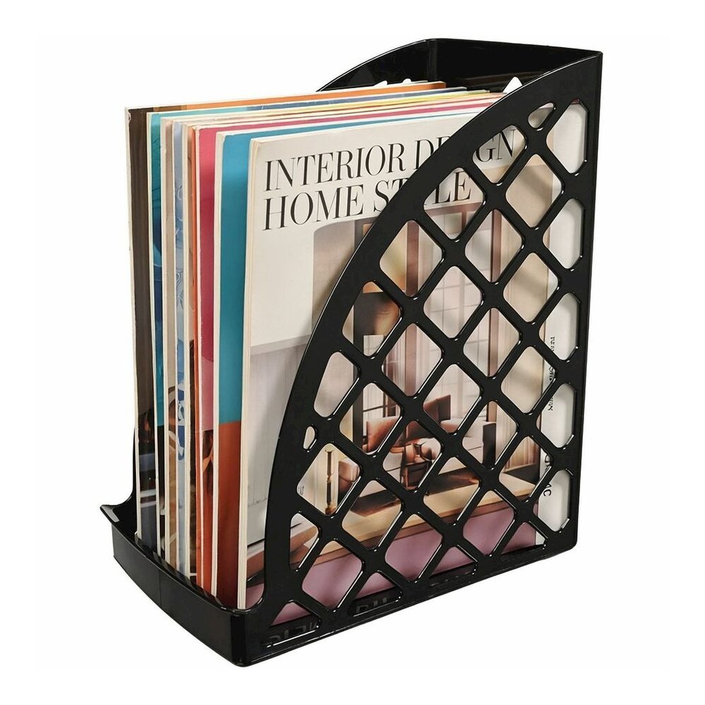 Deflecto Sustainable Office Magazine File - Black - 1 Each. Picture 2