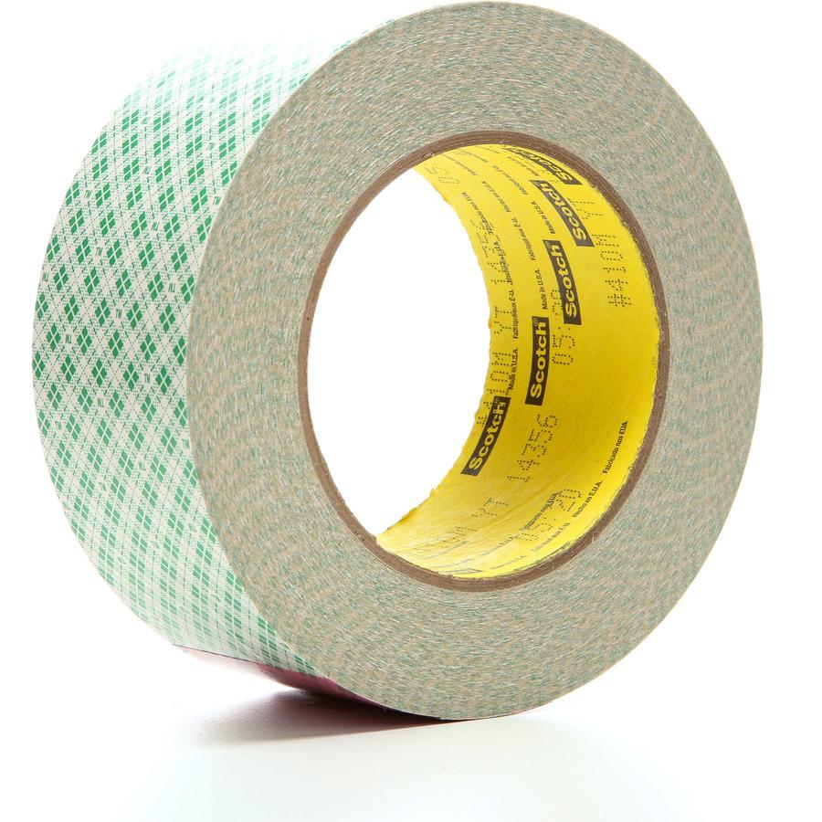 Scotch Double-Coated Paper Tape - 36 yd Length x 2" Width x 6 mil Thickness - 3" Core - Natural - Kraft - Rubber Backing - Chemical Resistant, Temperature Resistant, Moisture Resistant, UV Resistant -. Picture 5