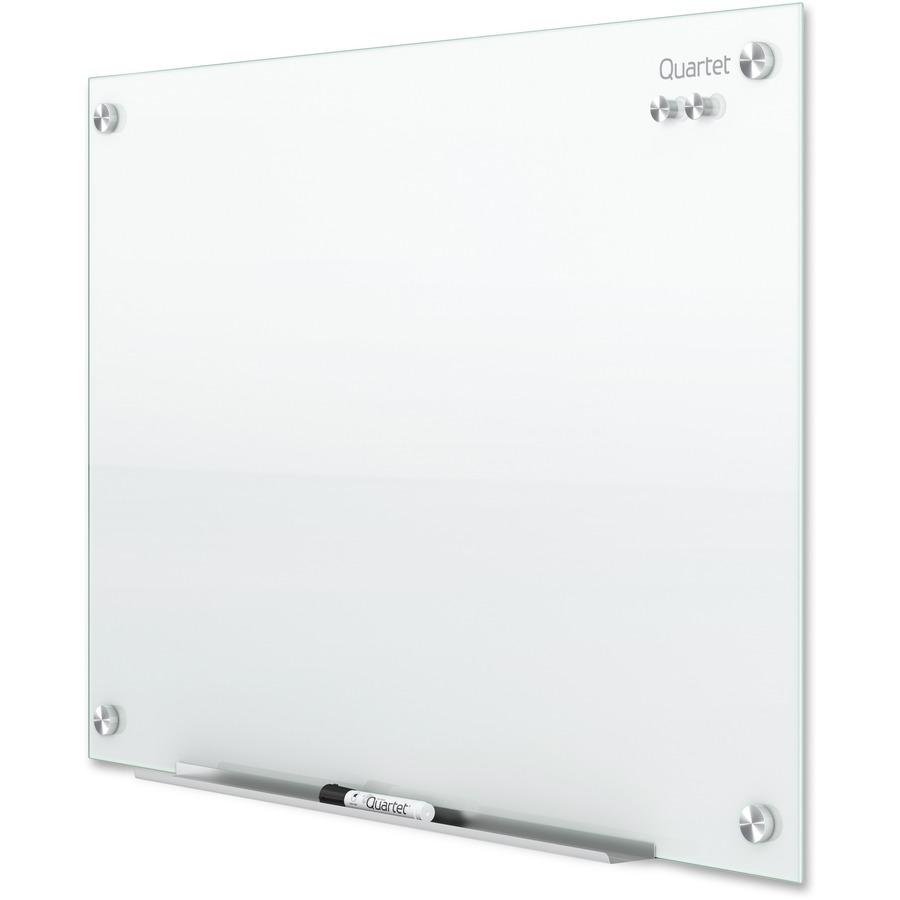 Quartet Infinity Glass Dry-Erase Whiteboard - 24" (2 ft) Width x 18" (1.5 ft) Height - White Tempered Glass Surface - Horizontal/Vertical - Magnetic - 1 Each. Picture 6