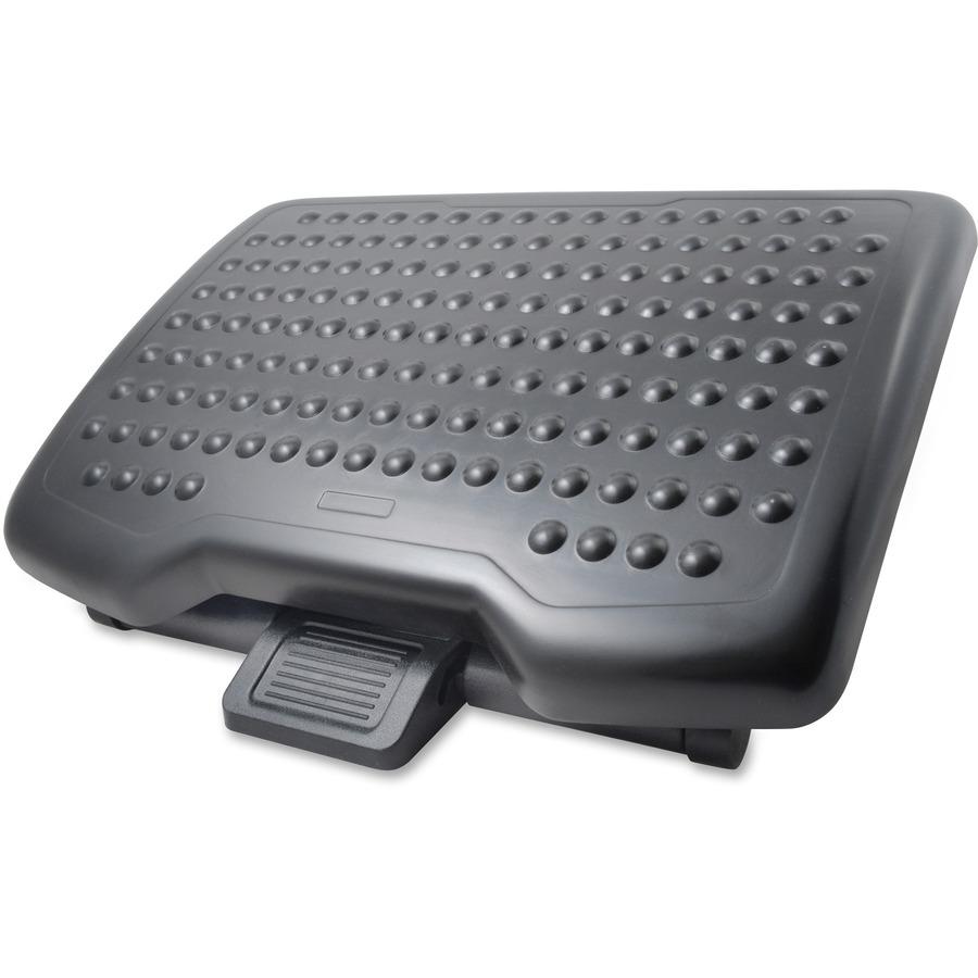 Lorell Adjustable-Height Footrest - 4" - 6.50" Adjustable Height - Black - 1 Each. Picture 4