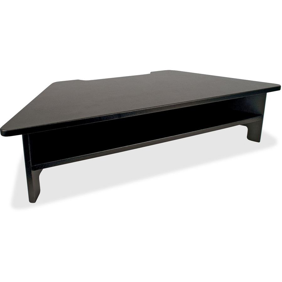 Victor High Rise Monitor Stand - Monitor Stand - Desk Riser - 7.5" Height x 27" Width x 11.5" Depth - Wood - Black. Picture 11