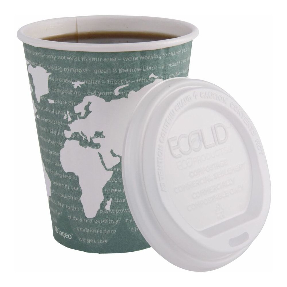 Eco-Products 12 oz World Art Insulated Hot Beverage Cups - 12 fl oz - Green - Hot Drink - No - 600 / Carton. Picture 8