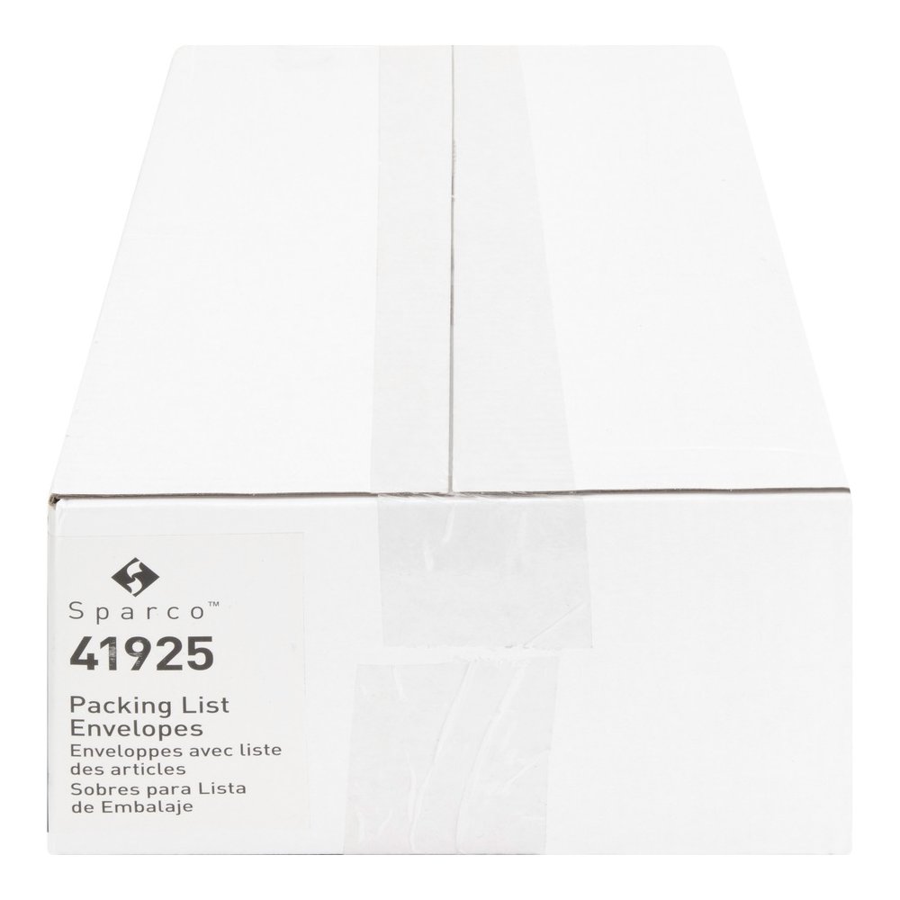 Sparco Pre-labeled Packing Slip Envelope - Packing List - 7" Width x 5 1/2" Length - 70 g/m² - Self-adhesive Seal - White - Paper, Low Density Polyethylene (LDPE) - 1000 / Box. Picture 7