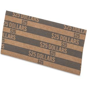 PAP-R Flat Coin Wrappers - Total $25 in 25 Coins of $1 Denomination - Heavy Duty - Paper - Dark Gray - 1000 / Box. Picture 7