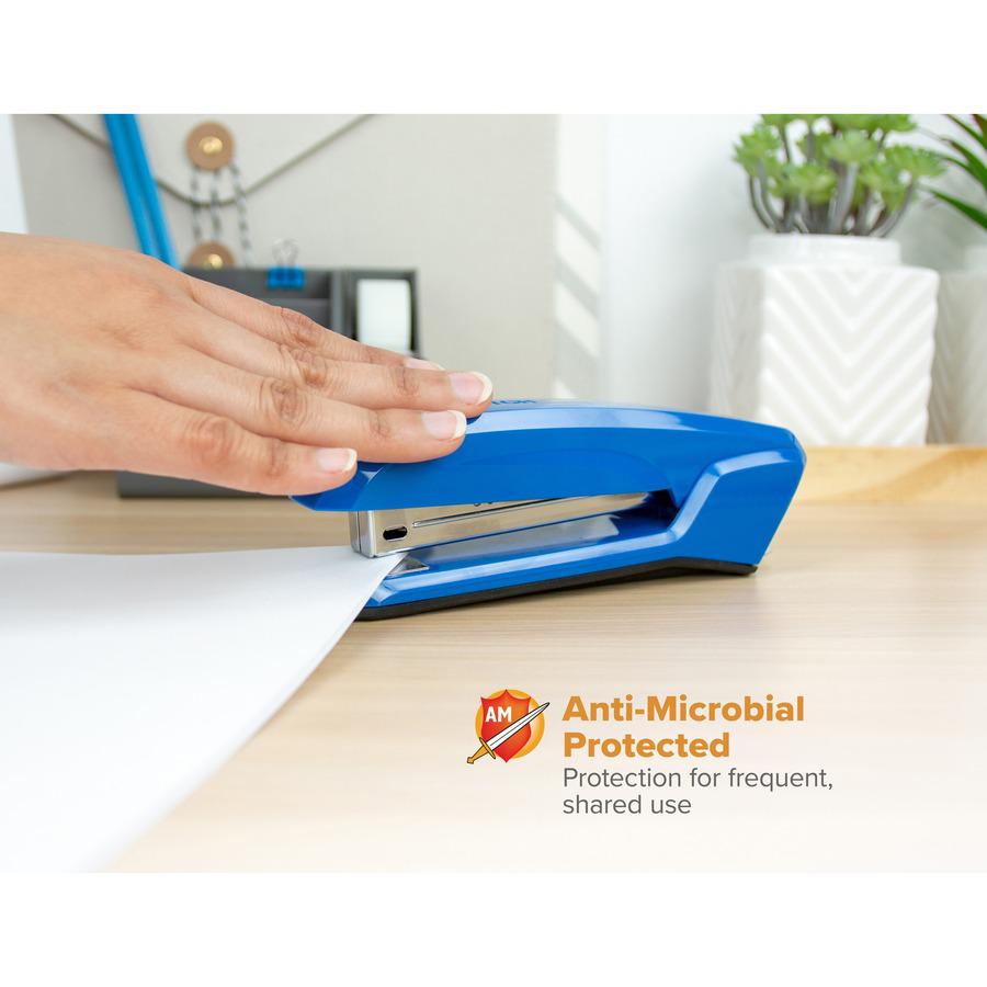 Bostitch Ascend Stapler - 20 Sheets Capacity - 210 Staple Capacity - Full Strip - 1/4" Staple Size - 1 Each - Blue. Picture 7