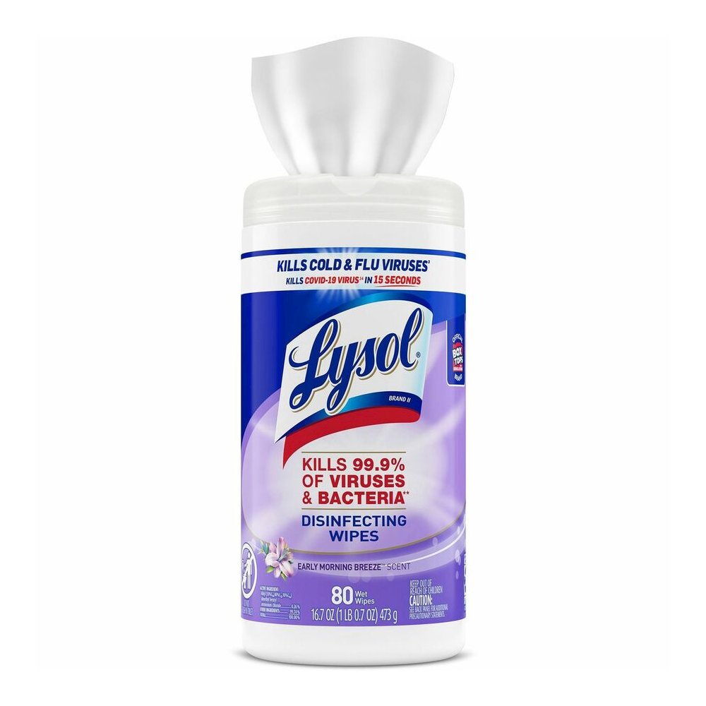 Lysol Early Morning Breeze Disinfecting Wipes - For Multipurpose, Multi Surface - Wipe - Early Morning Breeze Scent - Recommended For: Virus Remover, Bacteria Remover - Disinfectant, Pre-moistened, An. Picture 5
