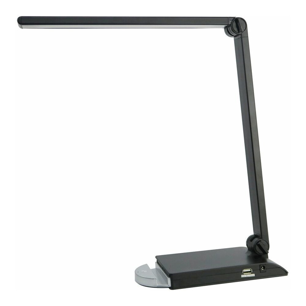 Lorell 8-watt SMD LED Task Light - 8 W LED Bulb - USB Charging, Dimmable - Aluminum, Plastic - Desk Mountable - Black - for Desk, Table, Indoor. Picture 4