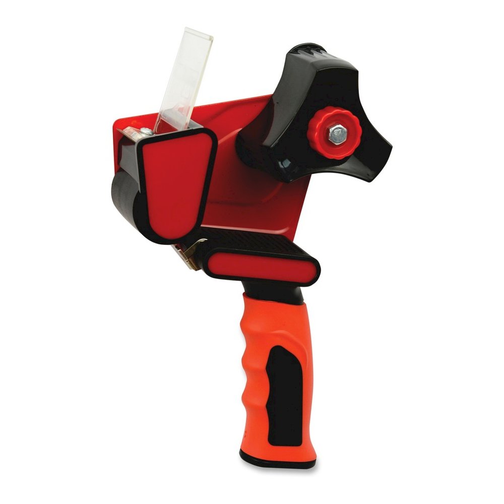 Sparco Handheld Tape Dispenser - 3" Core - Refillable - Ergonomic Design, Adjustable Tension Mechanism, Durable - Red, Black - 1 Each. Picture 6