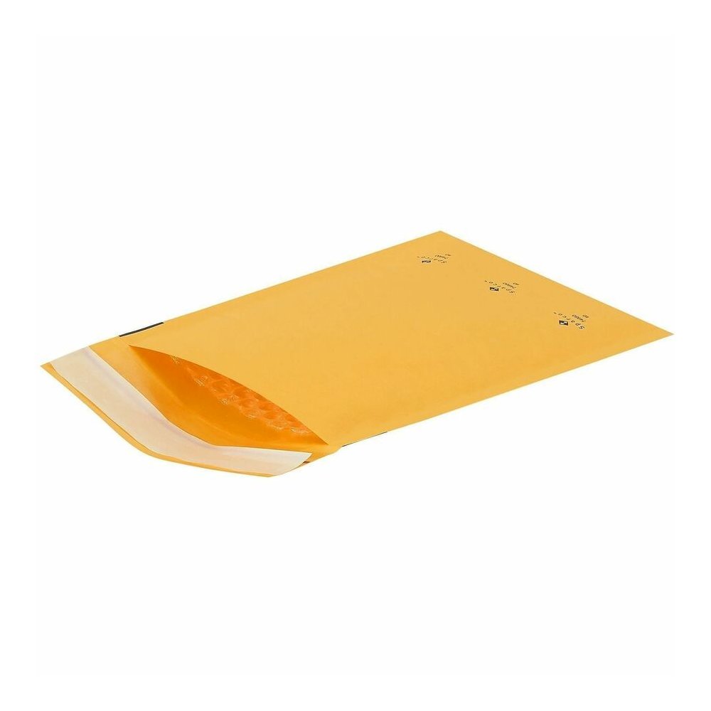 Sparco Size 0 Bubble Cushioned Mailers - Bubble - #0 - 6" Width x 10" Length - Self-sealing - Kraft - Kraft - 200 / Carton. Picture 3