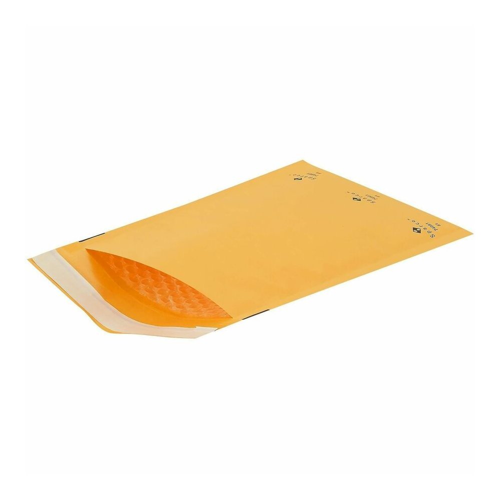 Sparco Size 1 Bubble Cushioned Mailers - Bubble - #1 - 7 1/2" Width x 12" Length - Self-sealing - Kraft - Kraft - 100 / Carton. Picture 3