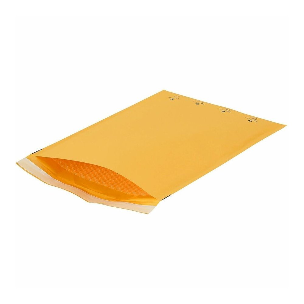 Sparco Size 6 Bubble Cushioned Mailers - Bubble - #6 - 12 1/2" Width x 19" Length - Self-sealing - Kraft - Kraft - 50 / Carton. Picture 3