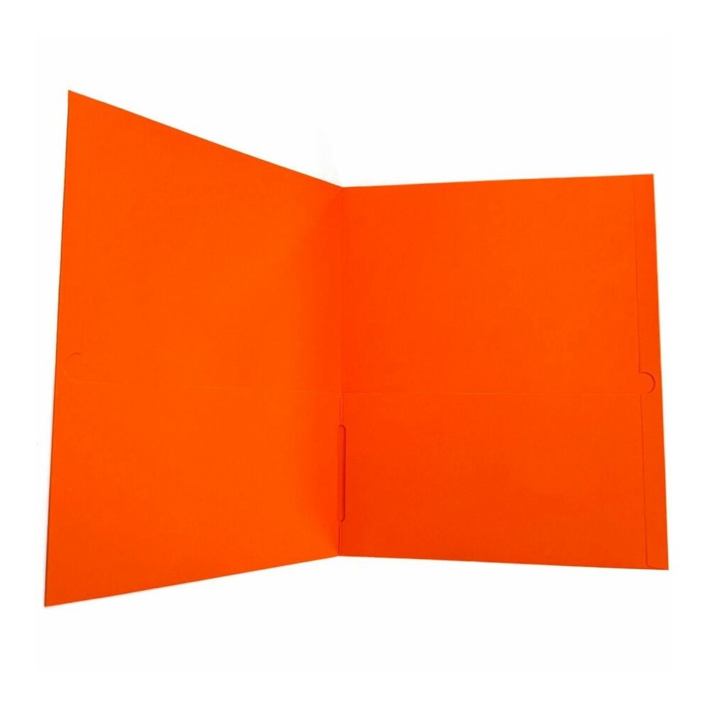 Sparco Letter Pocket Folder - 8 1/2" x 11" - 2 Internal Pocket - Orange - 1 Box. Picture 4