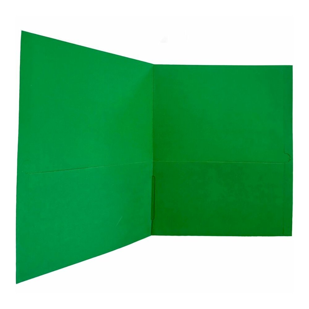 Sparco Letter Pocket Folder - 8 1/2" x 11" - 2 Internal Pocket - Green - 1 Box. Picture 3