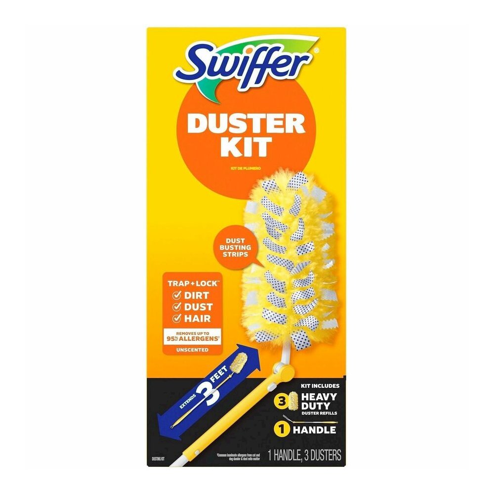 Swiffer 360 Dusters Extender Kit - 36" Handle Length - Plastic Handle - White - 6 / Carton. Picture 5