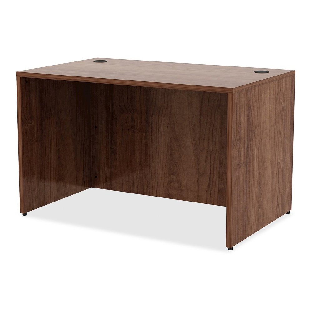 Lorell Essentials Series Rectangular Desk Shell - 29.5" Height x 48" Width x 30" Depth - Material: Metal - Finish: Walnut, Laminate - 1 Each. Picture 6