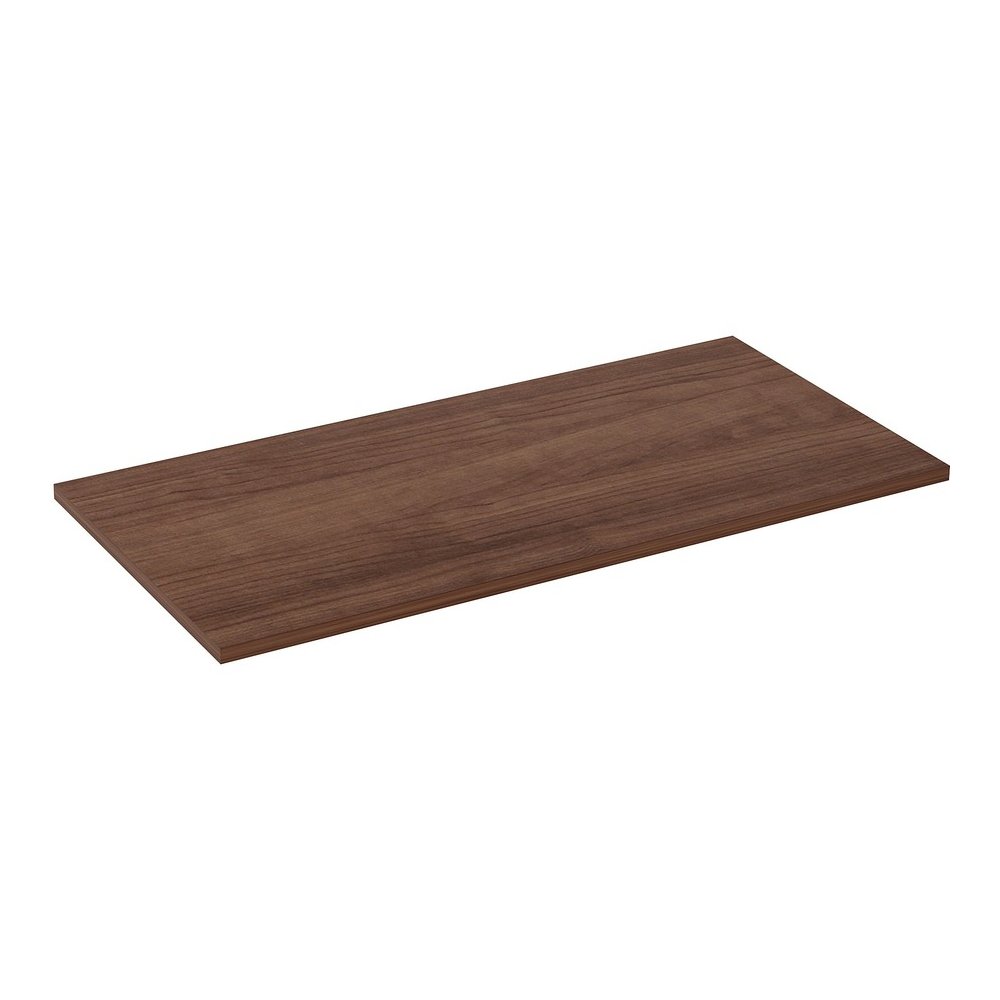 Lorell Relevance Series Tabletop - Walnut Rectangle, Laminated Top - 48" Table Top Length x 24" Table Top Width x 1" Table Top Thickness - Assembly Required - 1 Each. Picture 5