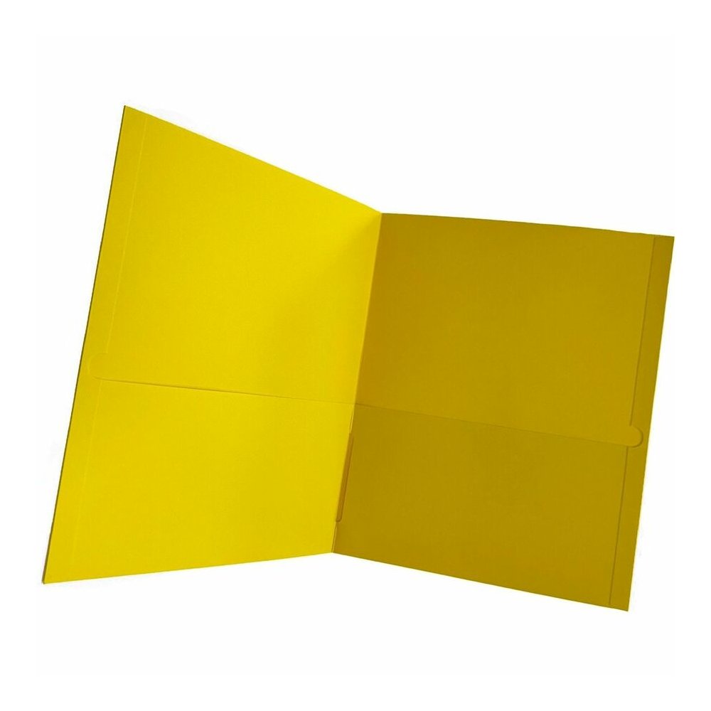 Business Source Letter Portfolio - 8 1/2" x 11" - 125 Sheets Capacity - Inside Front & Back Pocket - Yellow - Card Holder - 1 Box. Picture 4