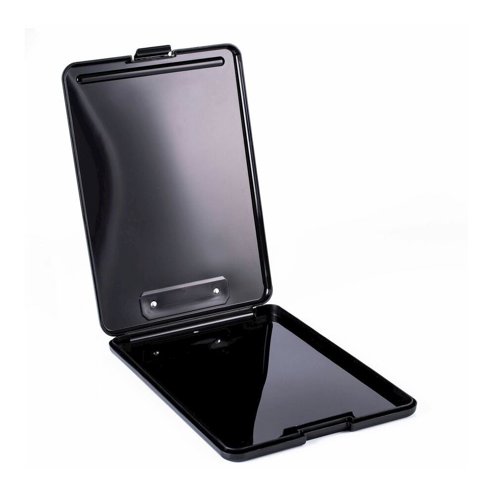 Business Source Storage Clipboard - 8 1/2" x 11" Sheet Size - Plastic - Black - 12 / Carton. Picture 4