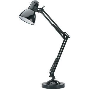 Lorell Architect LED Desk Lamp with Clamp - 10 W LED Bulb - Desk Mountable - Black - for Desk, Table. Picture 5