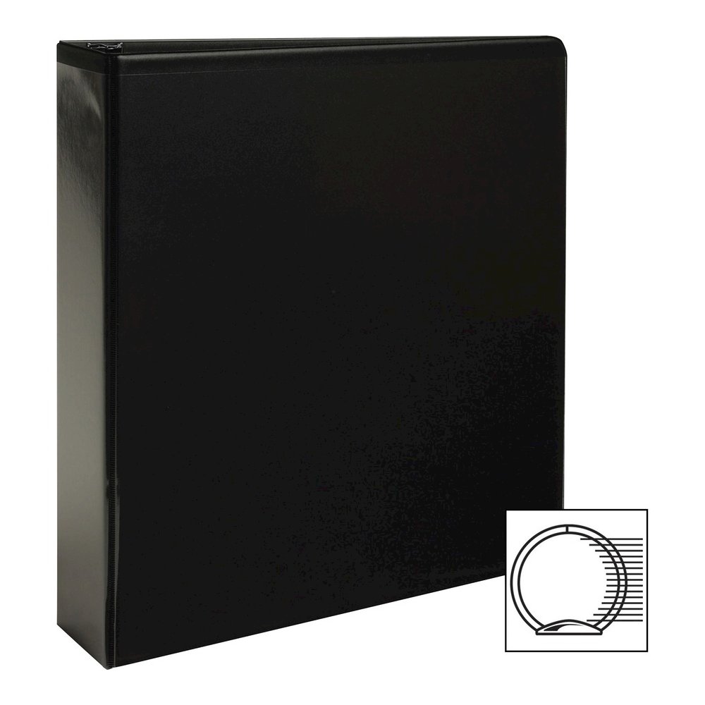 Business Source Round-ring View Binder - 2" Binder Capacity - Letter - 8 1/2" x 11" Sheet Size - 475 Sheet Capacity - Fastener: Round Ring - Pocket: 2, Internal - Polypropylene - Black - Wrinkle-free,. Picture 4