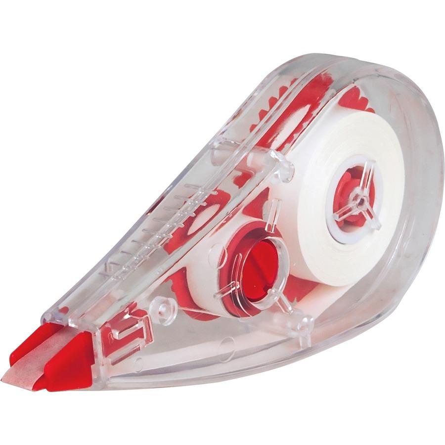 Integra White Correction Tape - 0.20" Tape Width x 19.69 ft Tape Length - White Tape - White Dispenser - Non-refillable - White - 12 / Box. Picture 3