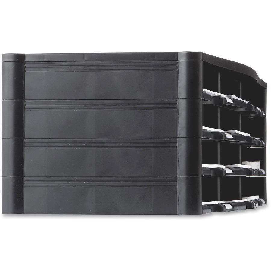 Storex 12-compartment Organizer - 6000 x Sheet - 12 Compartment(s) - 9.50" x 12" - 10.5" Height x 14.1" Width31.4" Length - 100% Recycled - Black - Polystyrene - 1 Each. Picture 6
