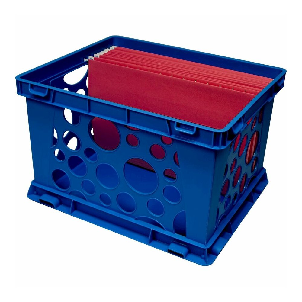 Storex Premium Storage Case - Internal Dimensions: - External Dimensions: Height17.3" Length x 14.3" Width x 10.5" Height - Media Size Supported: Legal, Letter - Rugged - Stackable - Assorted Bright -. Picture 3