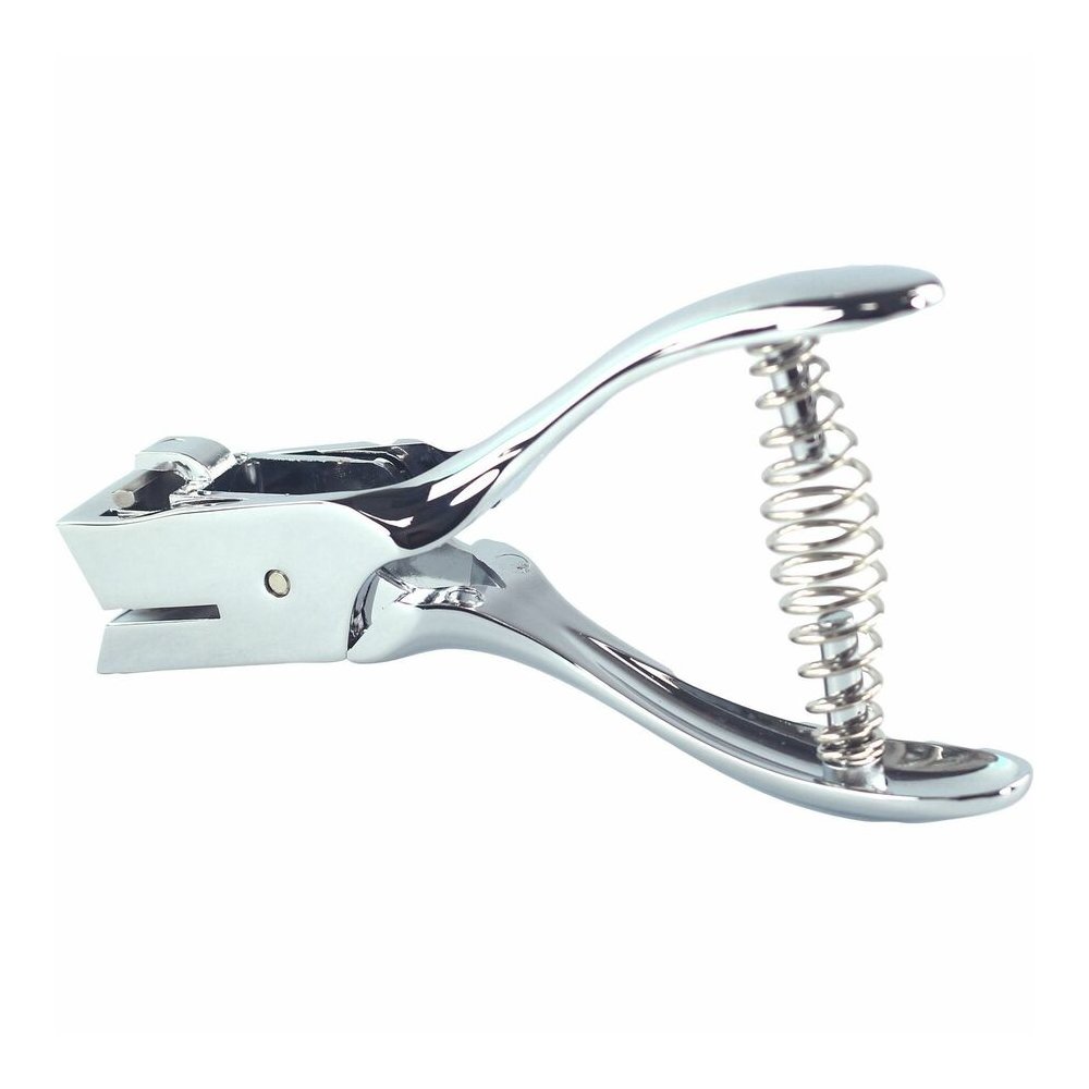 Business Source Handheld 15mm Slot Punch - 5/32" Punch Size - Metal - Silver, Chrome. Picture 5