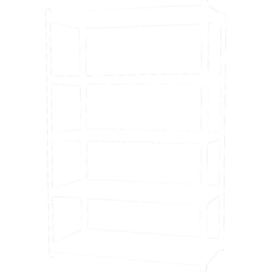 Lorell Iron Horse 2300 lb Capacity Riveted Shelving - 5 Shelf(ves) - 72" Height x 48" Width x 24" Depth - 30% Recycled - Black - Steel, Particleboard - 1 Each. Picture 4