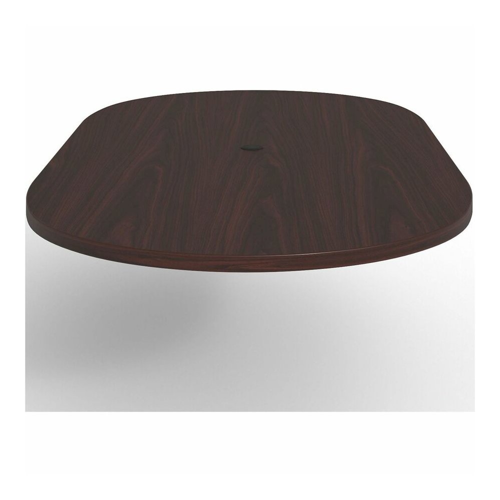 Lorell Prominence 2.0 Racetrack Conference Tabletop - Mahogany Racetrack, Laminated Top - 96" Table Top Width x 48" Table Top Depth x 1.50" Table Top Thickness - Conferencing, Office - Assembly Requir. Picture 5