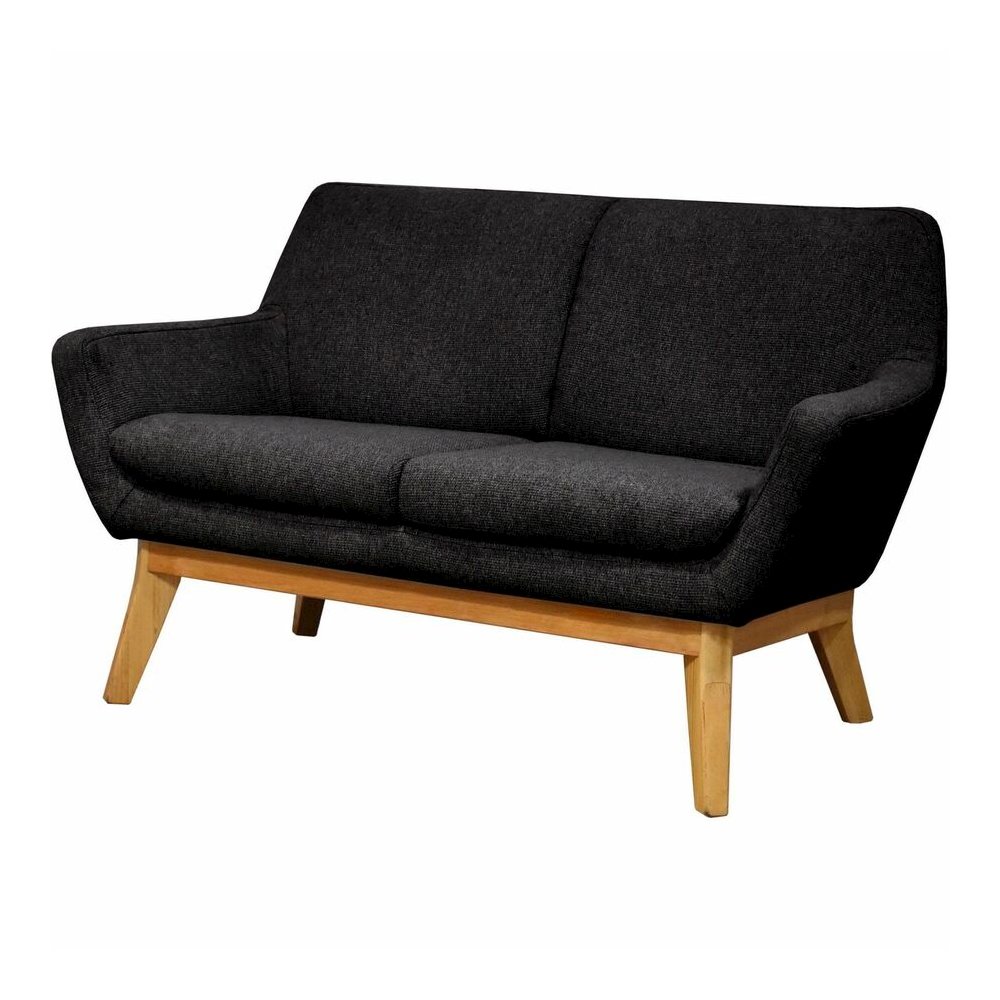 Lorell Quintessence Collection Loveseat - 32.8" Height x 19.8" Width x 53.1" Length - Finish: Black - 1 Each. Picture 5