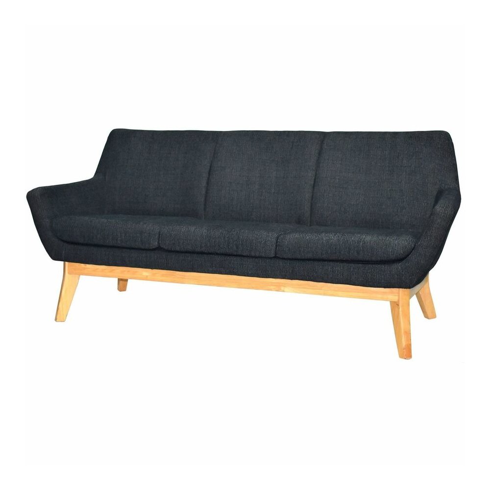 Lorell Quintessence Collection Sofa - 32.8" Height x 73.3" Width x 19.8" Length - Finish: Black - 1 Each. Picture 5