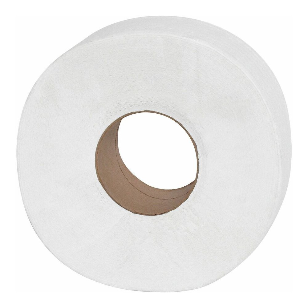 Genuine Joe 2-ply Jumbo Roll Dispenser Bath Tissue - 2 Ply - 3.30" x 650 ft - White - 648 / Pallet. Picture 4