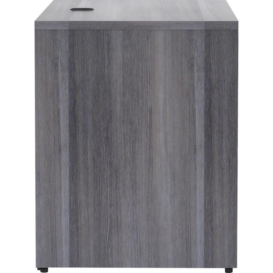 Lorell Essentials Series Return Shell - 48" x 24"29.5" , 1" Top - Laminate, Weathered Charcoal Table Top - Modesty Panel. Picture 8