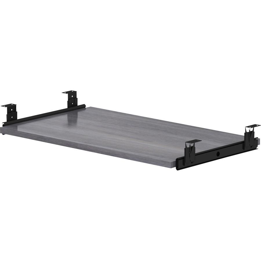 Lorell Universal Keyboard Tray - 15.4" Height x 26" Width x 0.7" Depth - Finish: Charcoal - Durable - 1 Each. Picture 6