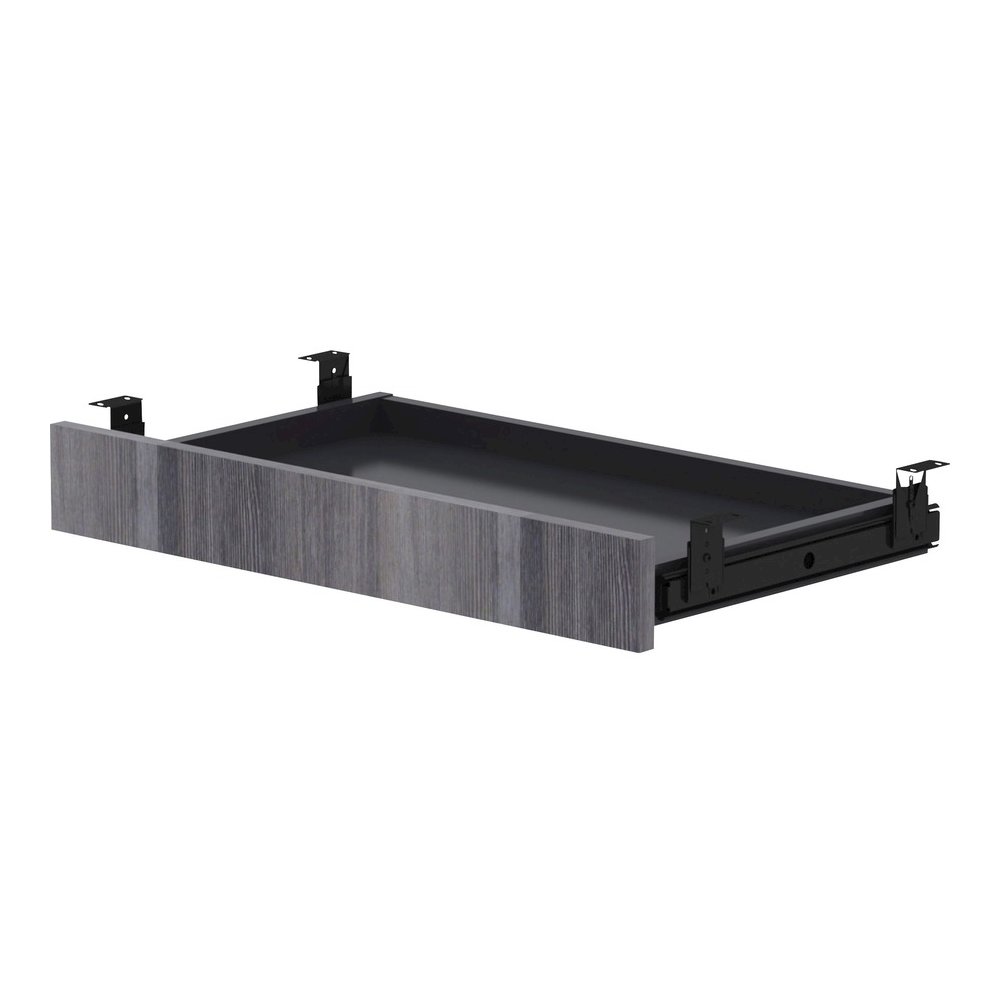 Lorell Universal Center Drawer - 28.4" x 16.7" x 5.1" - Finish: Weathered Charcoal. Picture 4