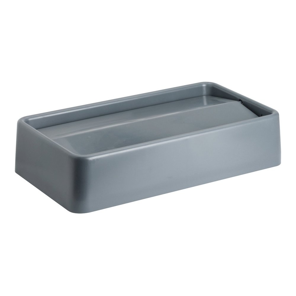 Genuine Joe Space-saving Container Swing Lid - Rectangular - Gray - 4 / Carton. Picture 5