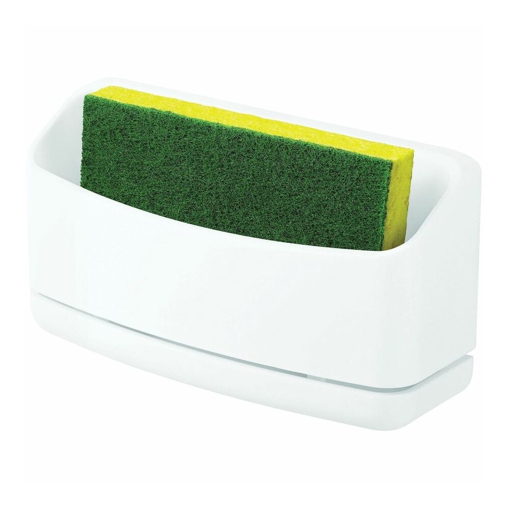 Command Under Sink Sponge Caddy - 9.38" Height x 12" Width x 7.75" Depth - Dishwasher Safe, Adhesive - White - 12 / Carton. Picture 4
