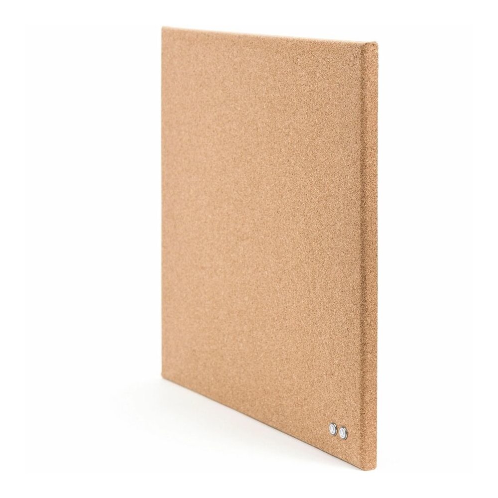 U Brands Frameless Cork Canvas Bulletin Board - 14" Board Height x 14" Board Width - Natural Cork Surface - Self-healing, Frameless, Easy Installation, Sleek Style, Self-healing, Mounting System - 1 E. Picture 4