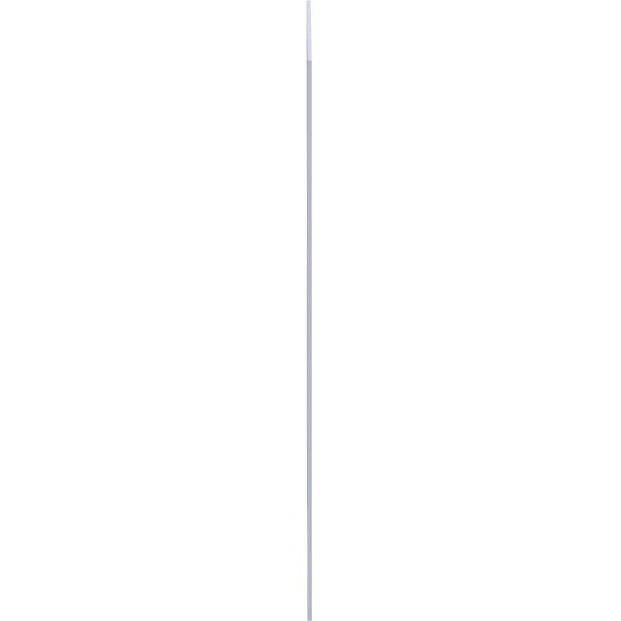 Lorell Adaptable Panel Divider - 24" Width x 2" Height x 37" Depth - Aluminum, Acrylic - White - 1 Each. Picture 5