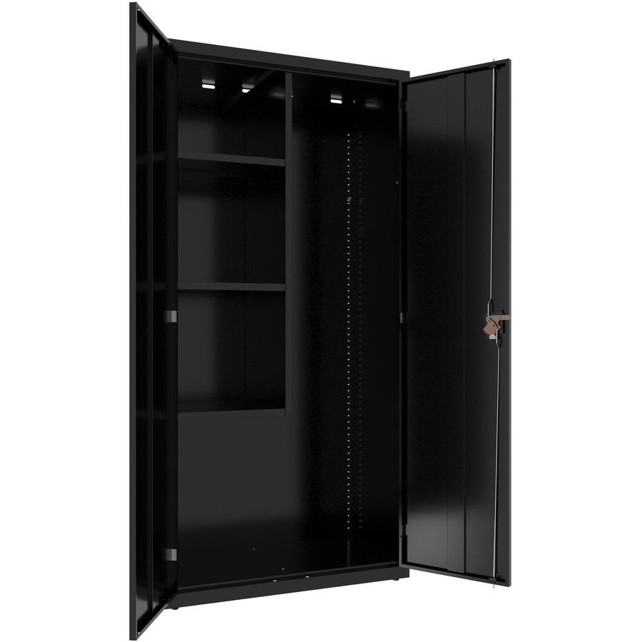 Lorell Fortress Series Janitorial Cabinet - 36" x 18" x 72" - 4 x Shelf(ves) - Hinged Door(s) - Locking System, Welded, Sturdy, Recessed Locking Handle, Durable, Removable Lock, Storage Space, Adjusta. Picture 6