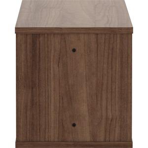 Lorell Panel System Open Storage Cabinet - 12.07" Height x 32.50" Width x 11.75" Depth - Walnut - Laminate - 1 Each. Picture 7
