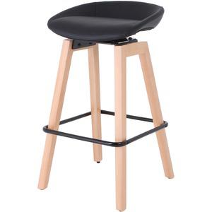 Lorell Modern Low-Back Stool - Low Back - Black - 1 Each. Picture 13