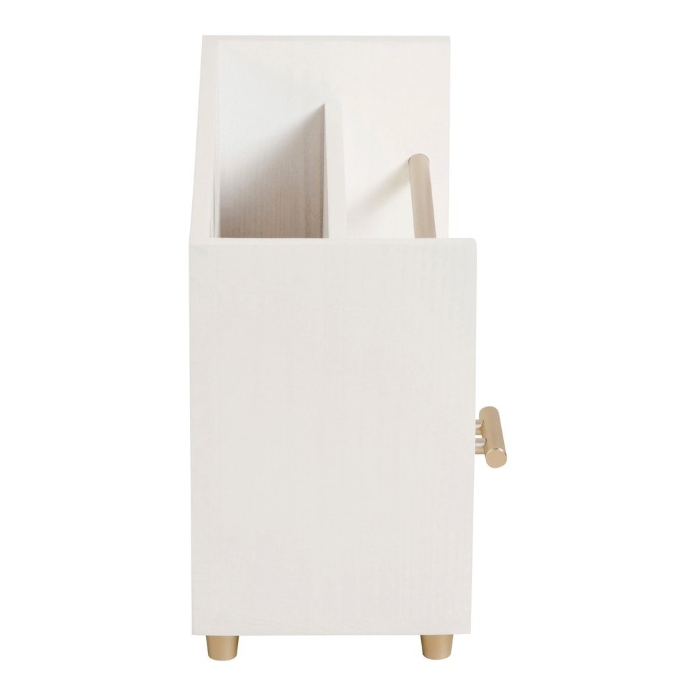 U Brands Juliet Letter Sorter - 6" Height x 3.80" Width x 9.50" Depth - Desktop - Sturdy, Durable, Pull-out Drawer - White - Pine Wood, Metal - 1 Each. Picture 4